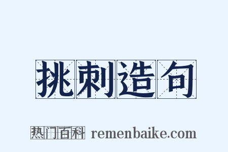 挑刺造句是什么意思的图片